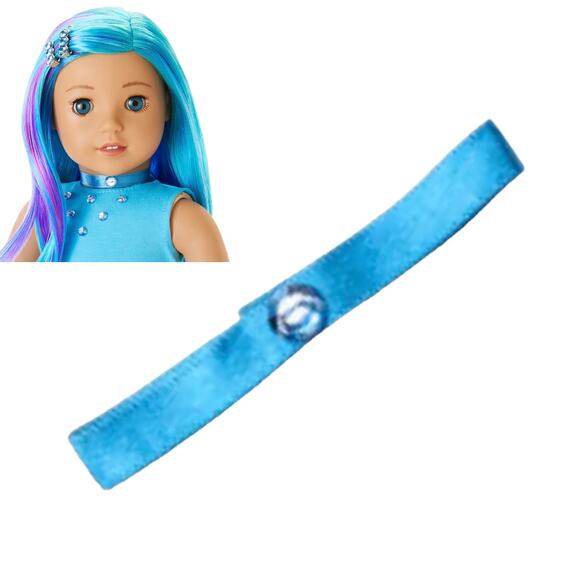 American Girl December BIRTHSTONE CHOKER Necklace Blue Beauty Topaz Accessory - Picture 2 of 8